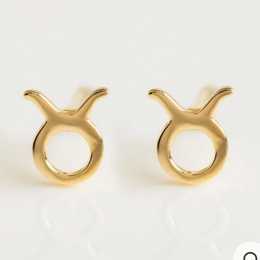 Solid Gold Zodiac Taurus Studs Essential Jewelry from Local Eclectic